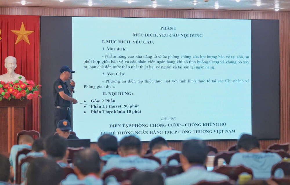 Phổ biến nội dung chương trình diễn tập tình huống bảo vệ to-chuc-dien-tap